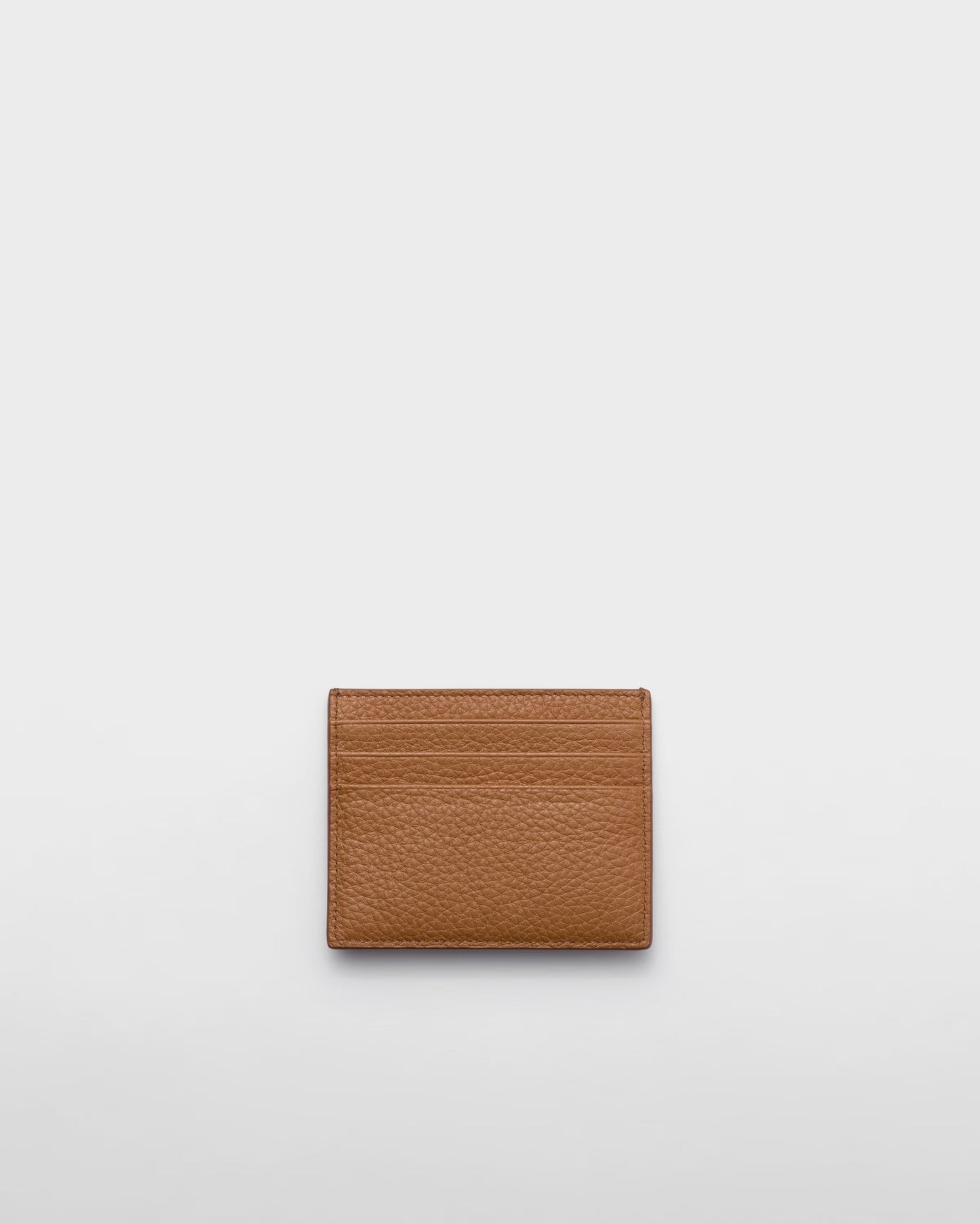 Leather card case, cognac