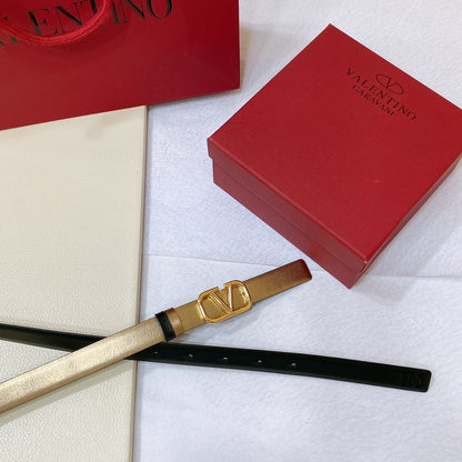 Wendegürtel VLogo Signature Saddle Brown aus glänzendem Kalbsleder