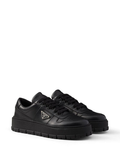 Black leather shoes