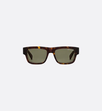 Rechteckige Sonnenbrille Oblique S3I Braun Schildpattoptik Herren