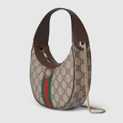 Ophidia Clutch Supreme Canvas Beige und Ebenholz