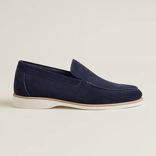 Low loafer, dark blue suede