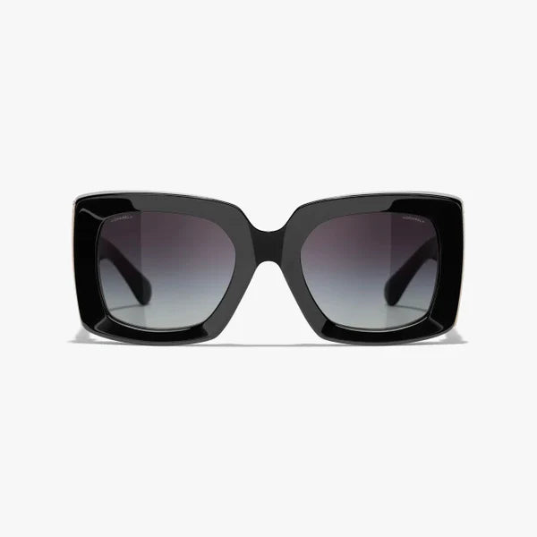 Rectangular Sunglasses Black &amp; Gold