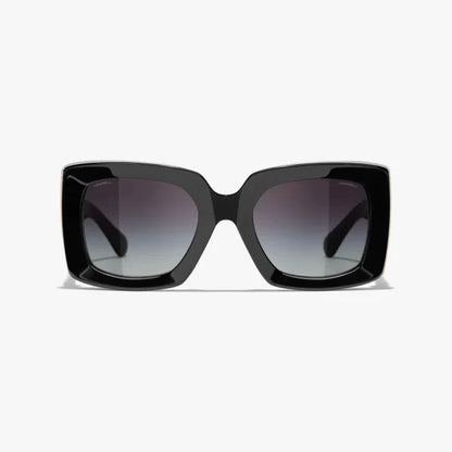 Rectangular Sunglasses Black &amp; Gold