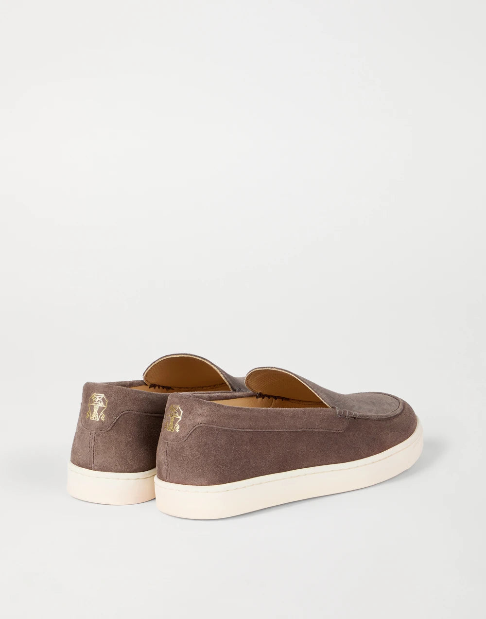 Loafer aus Wildleder mit Chevron-Effekt Braun