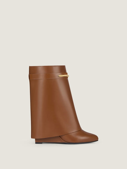 Stiefeletten Shark aus kastanienbraunem Leder