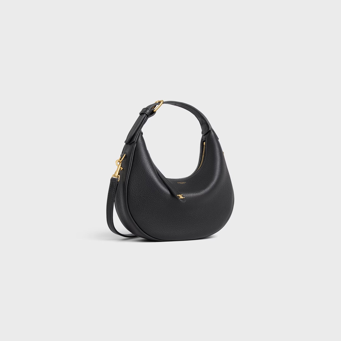 Lulu Teen Tasche aus genarbtem Kalbsleder in Schwarz