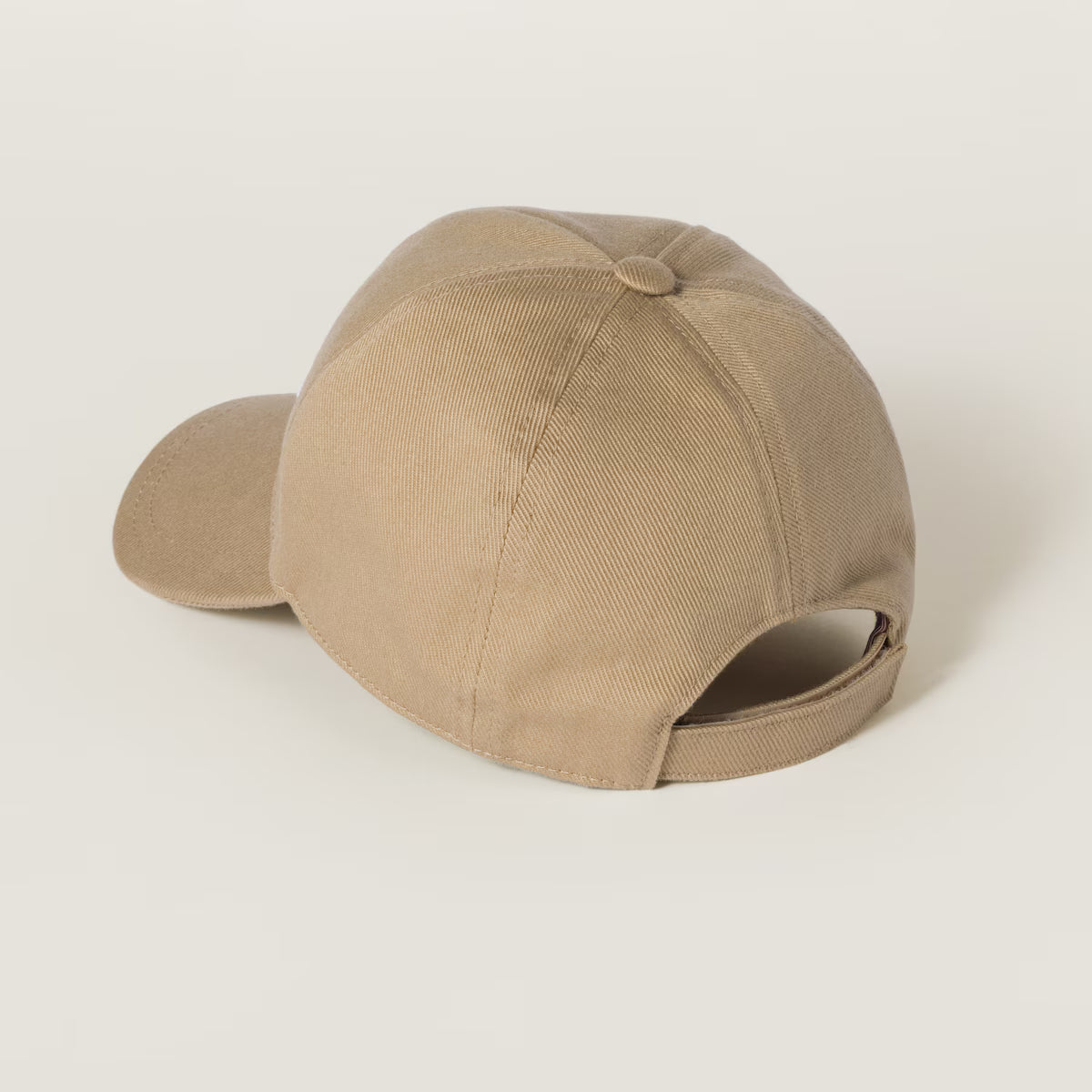 Baseballkappe aus Drill Khaki/Weiß