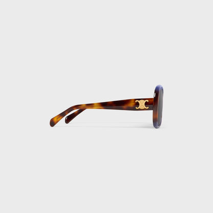 Triomphe 18 Sonnenbrille aus Acetat in Verlaufsviolett / Havanna für Damen