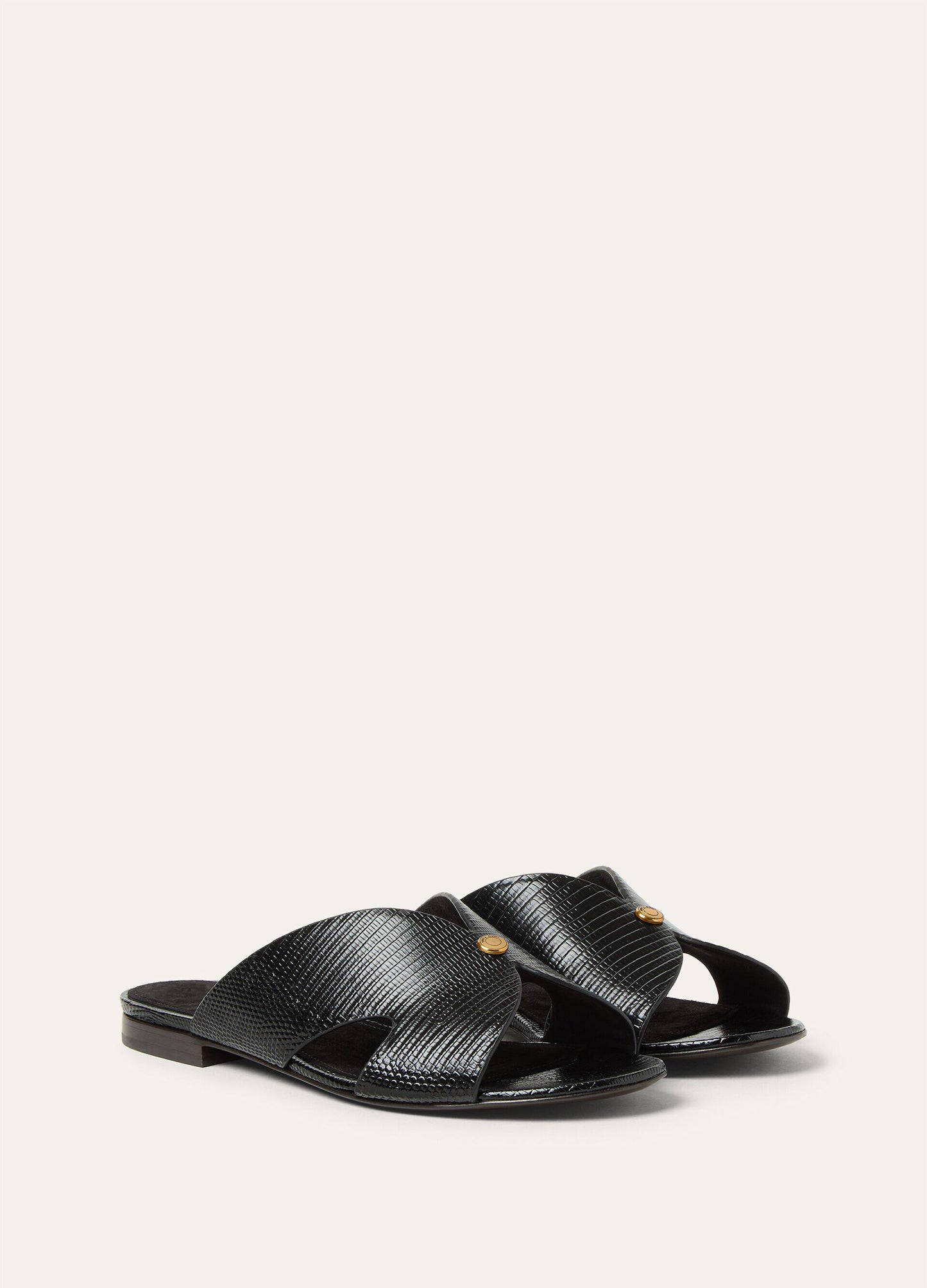 Vera Sandalen Eidechse Schwarz