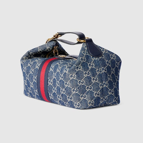GG Vanity Handbag medium Blue and White