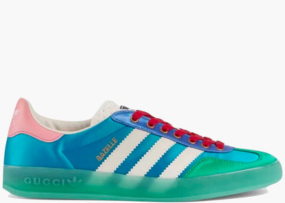 GG x Adidas Gazelle Hellblau Seide