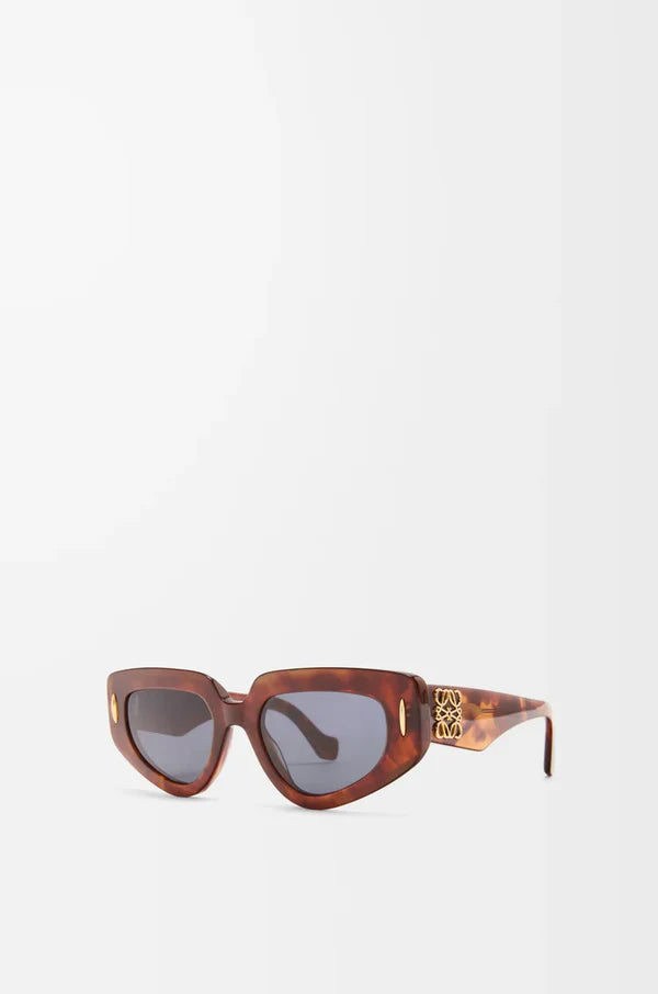 Butterfly Screen Sonnenbrille Klein Geflammtes Havana