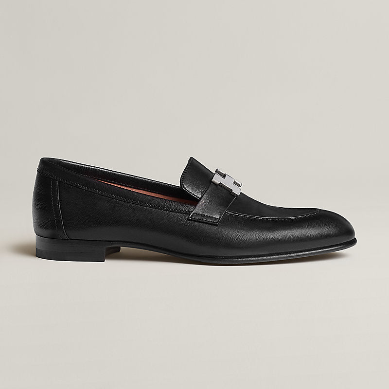 Paris Loafer Schwarz mit Silberschnalle