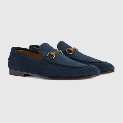 Men's GG Jordaan moccasin in blue suede