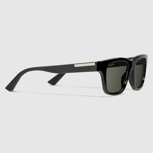 Quadratische Sonnenbrille mit grauen Gläsern Herren