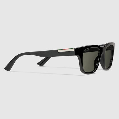 Quadratische Sonnenbrille mit grauen Gläsern Herren