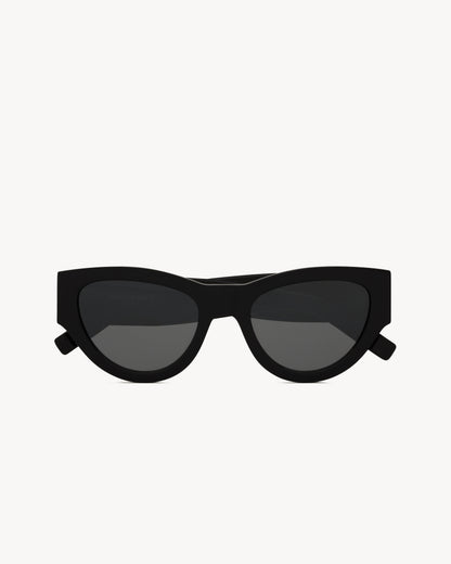 Sonnenbrille mit dicker Fassung aus schwarzem Acetat für Damen