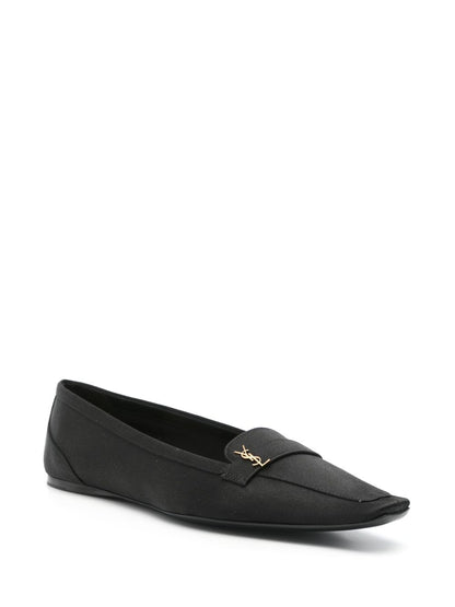 Poppy ballerinas in black calfskin