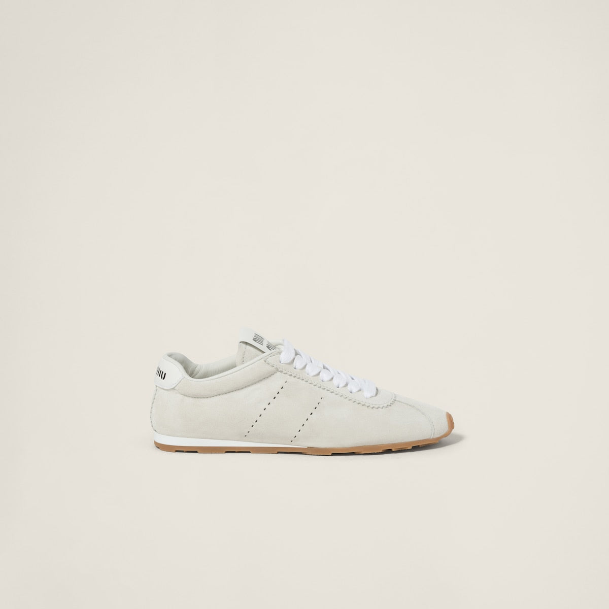 Plume suede sneakers in white