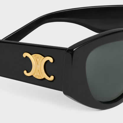 Triomphe 15 Sonnenbrille aus schwarzem Acetat für Damen