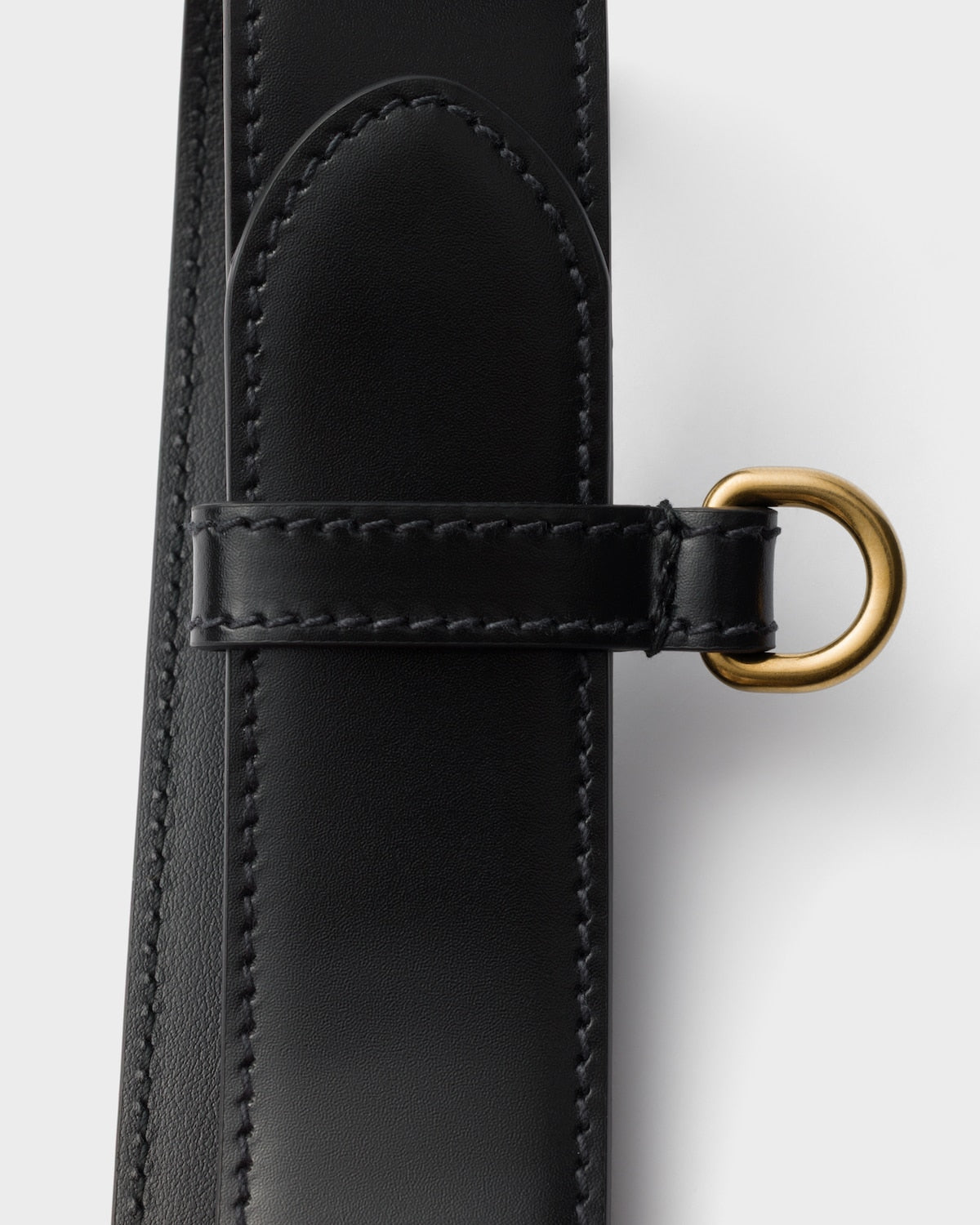 Schwarzer Ledergürtel für Damen