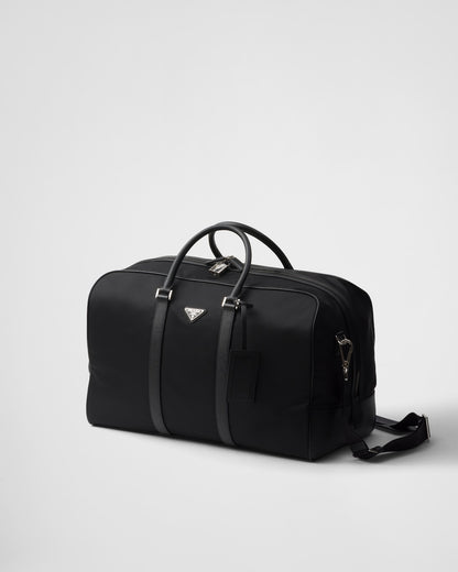 Black travel bag made of nylon and Saffiano leather 45