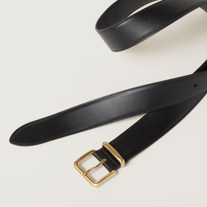 Gürtel aus Schwarzem Leder 3.5cm