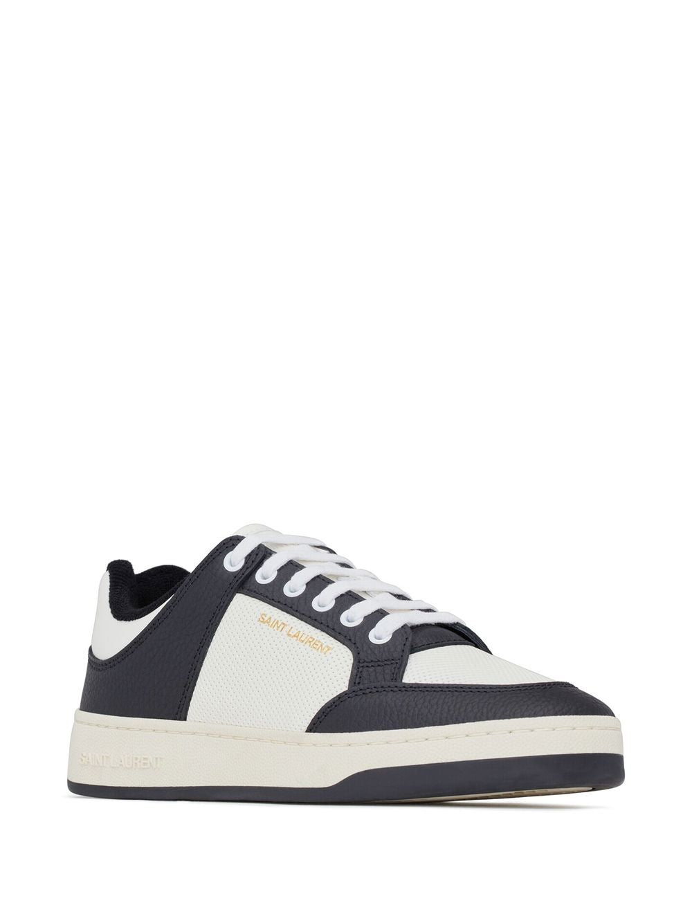 SL/61 Low-Top-Sneakers aus Kalbsleder in Schwarz/Weiß