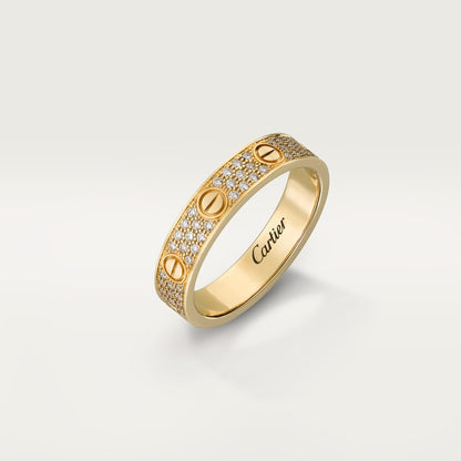 LOVE Ring kleines Modell Pavé Gold