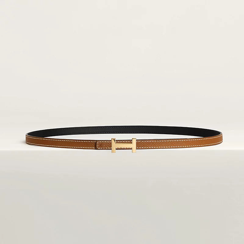 Gürtelschließe Focus & Wendbarer Gürtelriemen 13 mm Schwarz/Gold Damen