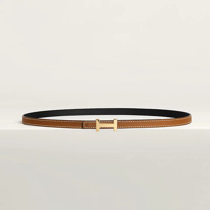 Gürtelschließe Focus & Wendbarer Gürtelriemen 13 mm Schwarz/Gold Damen