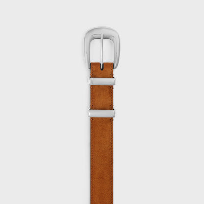 Western Gürtel 25 mm aus fulvofarbenem Wildleder für Herren