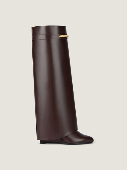 Stiefel Shark aus Leder in Ebenholzbraun