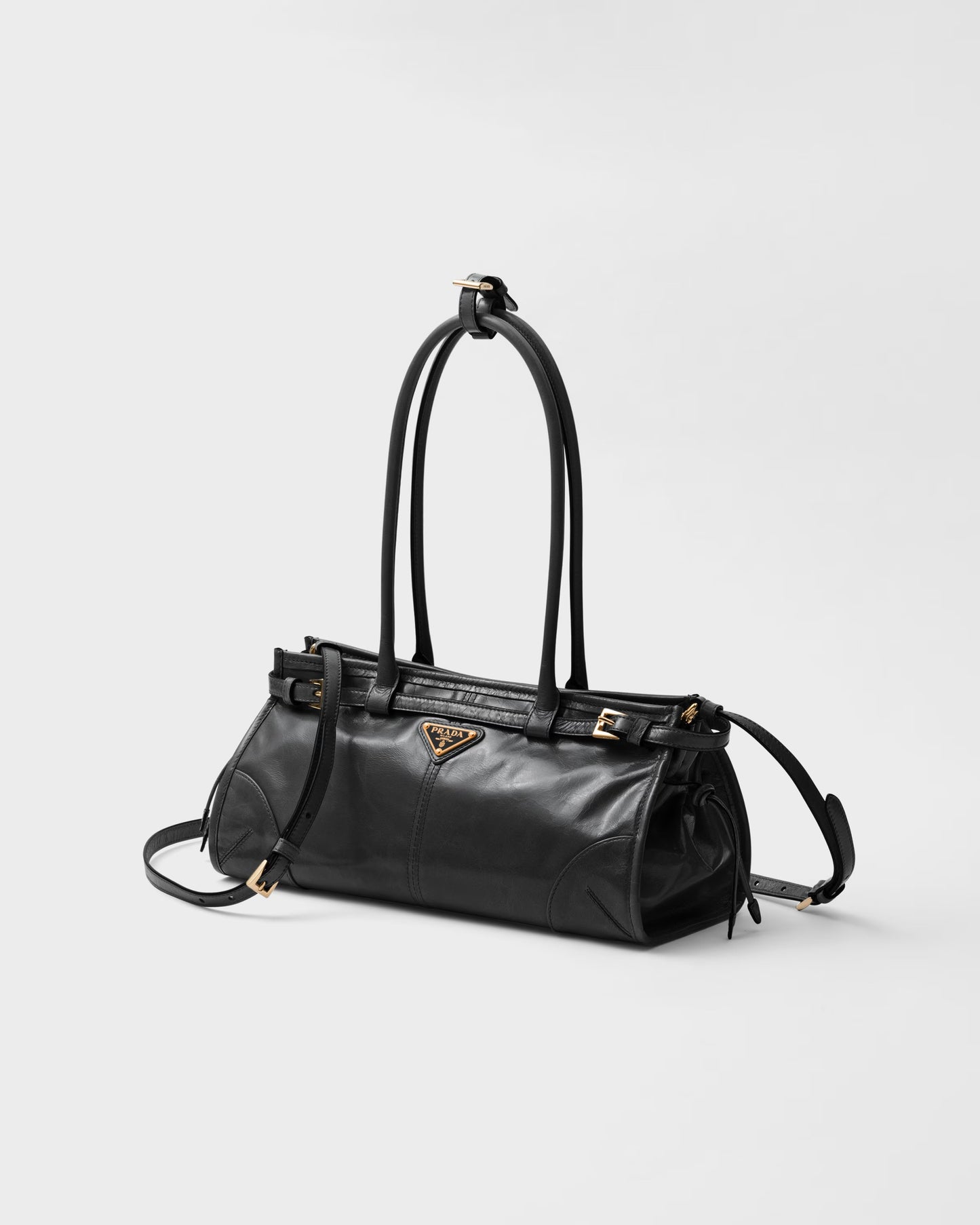 Bonnie Mittelgroße Handtasche aus Leder Schwarz