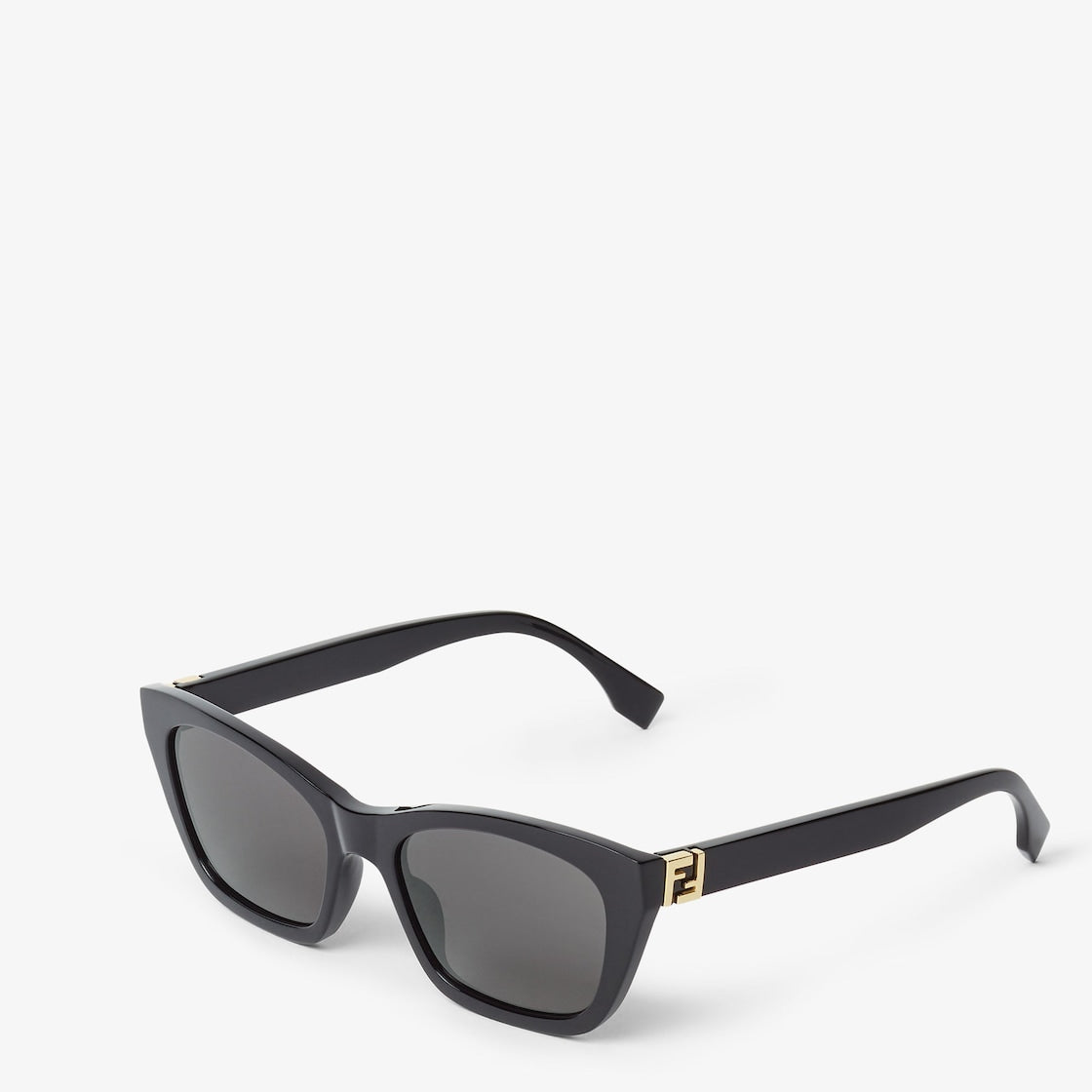 Forever Cat-Eye Sonnenbrille aus schwarzem Acetat für Damen