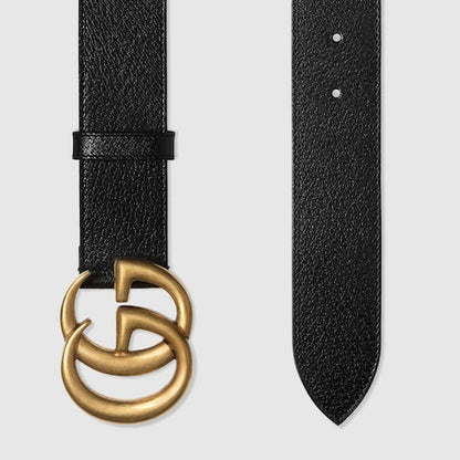 Breiter GG-Marmont-Gürtel in Schwarz Herren
