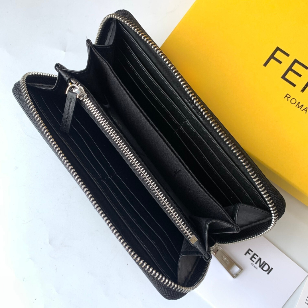 Zucca FF Jacquard brown wallet