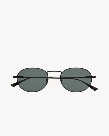 Runde Sonnenbrille mit schwarzer Metallfassung für Herren