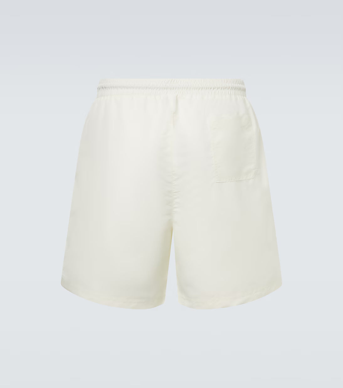 Weiße Badehose mit rotem Logo