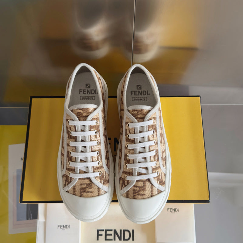 Domino FF Fabric braune Low-Top Sneakers