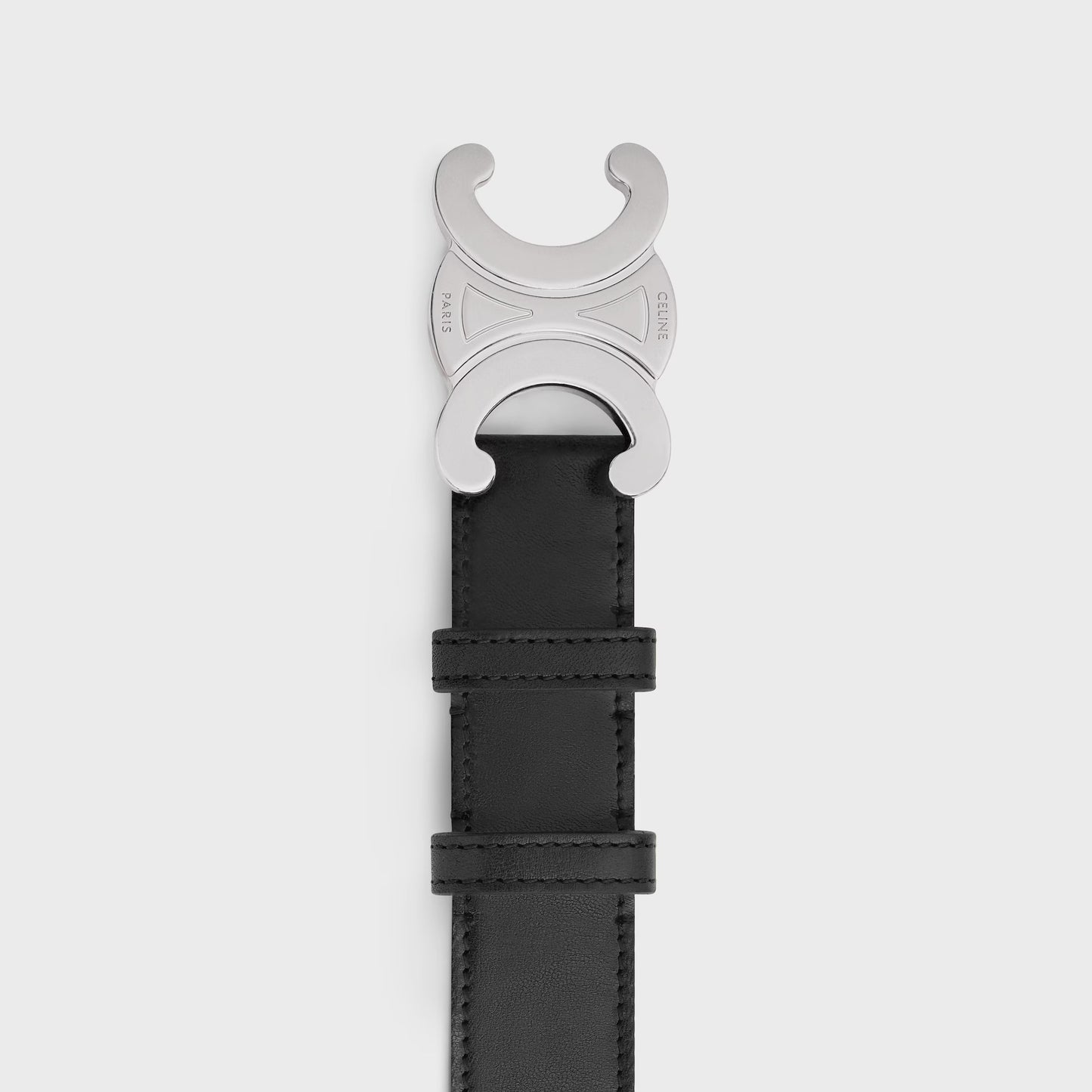Triomphe Gürtel 30 mm aus Vintage-Kalbsleder in Schwarz für Herren