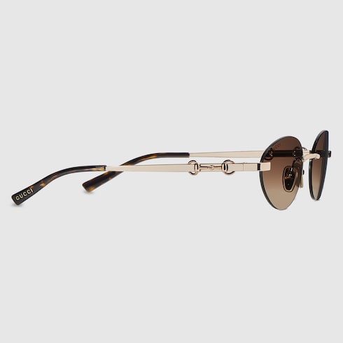 Sonnenbrille Oval Glasant Elfenbein