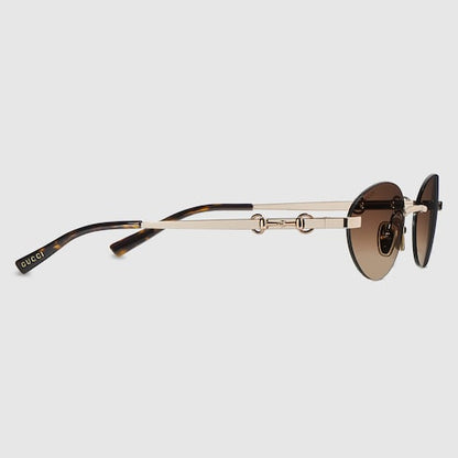 Sonnenbrille Oval Glasant Elfenbein