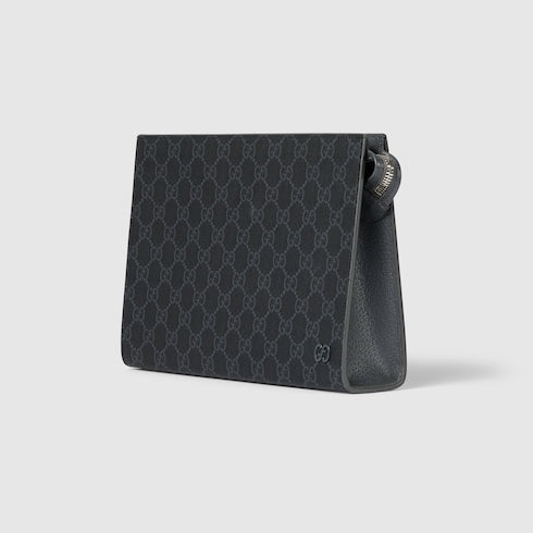 Zweiteilige Pouch Klein aus schwarzem GG-Supreme-Gewebe