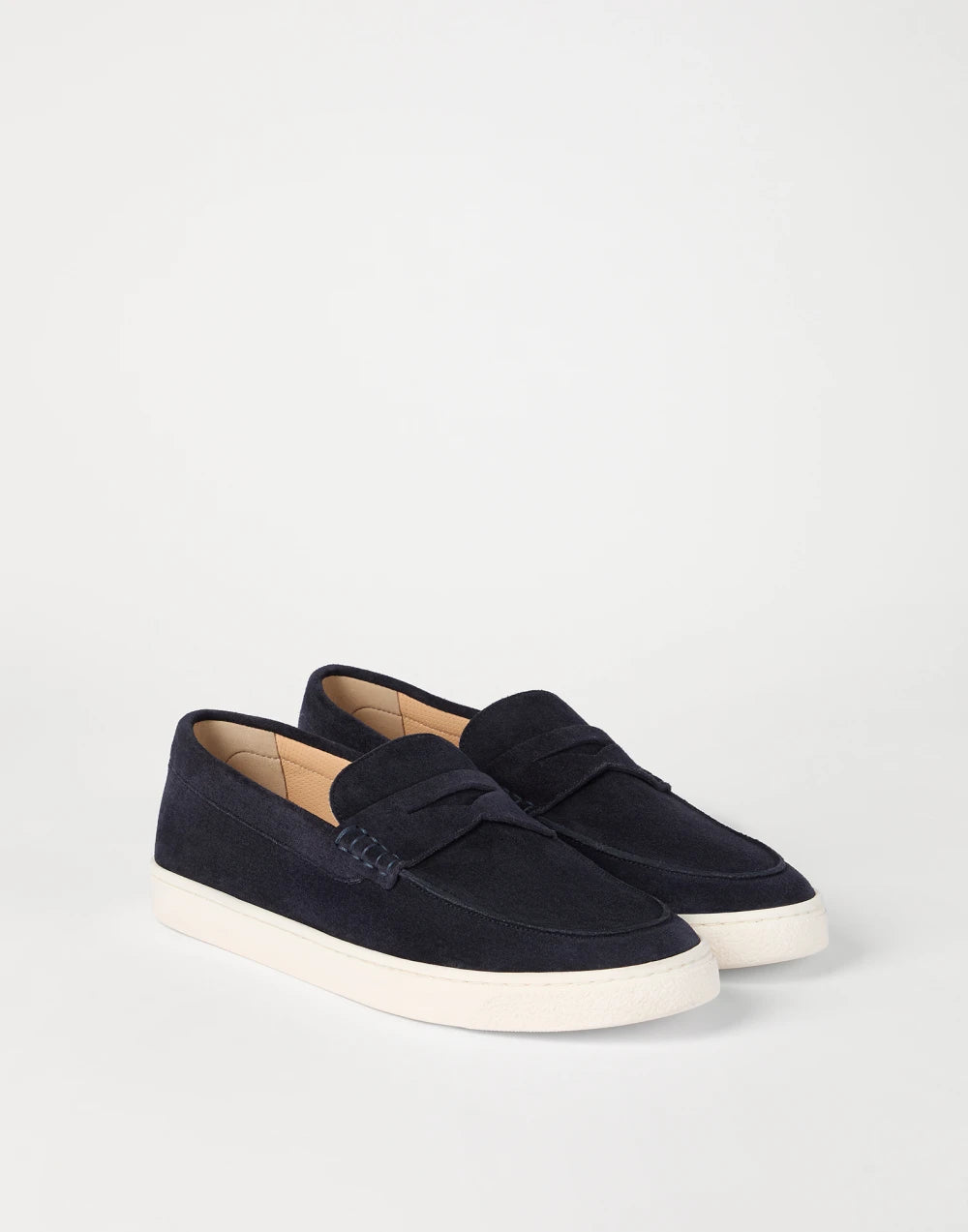 Slip-on aus Wildleder Navyblau