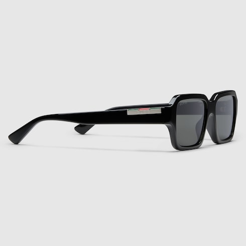 Rectangular Sunglasses Cruise 2025 Black Men's
