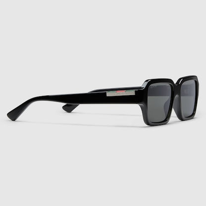 Rectangular Sunglasses Cruise 2025 Black Men's