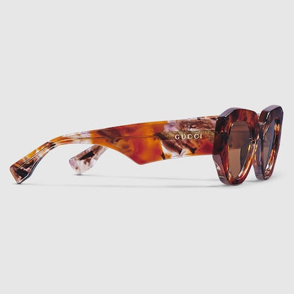 Sonnenbrille Cat-Eye Schildpatt Braun
