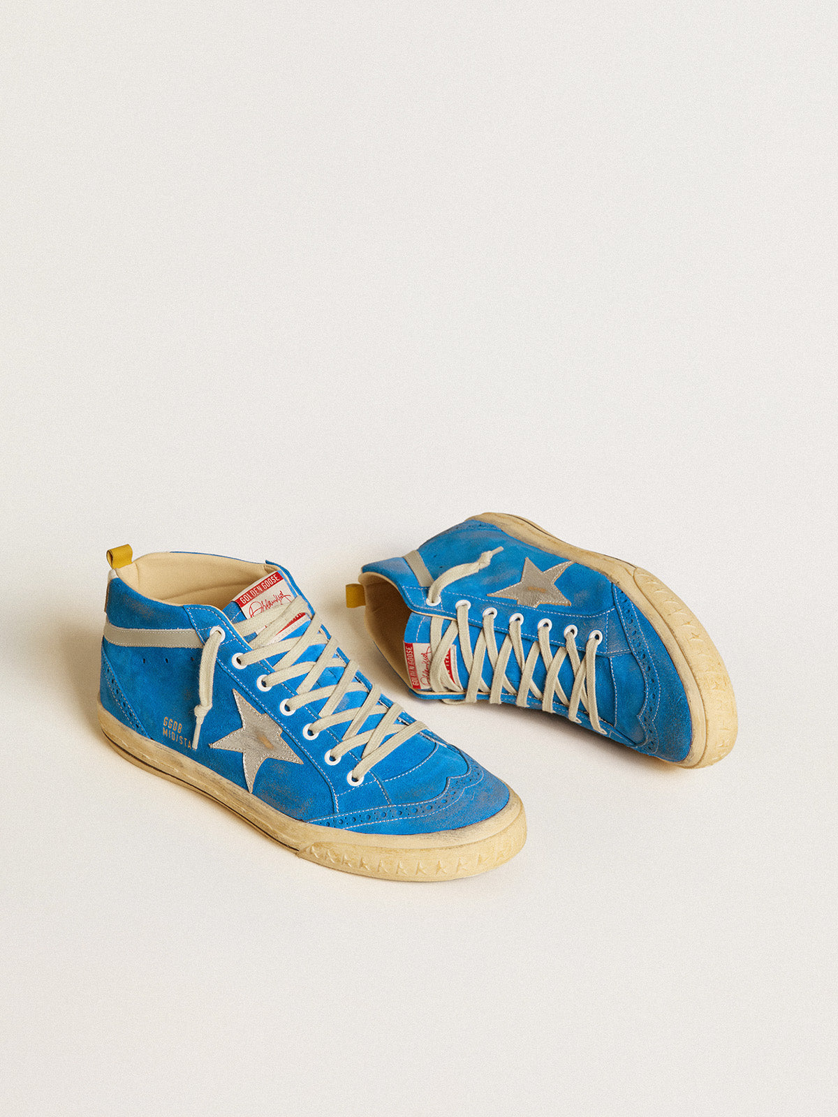 Mid Star aus Rauleder mit Stern aus beschichtetem Leder und Lederferse